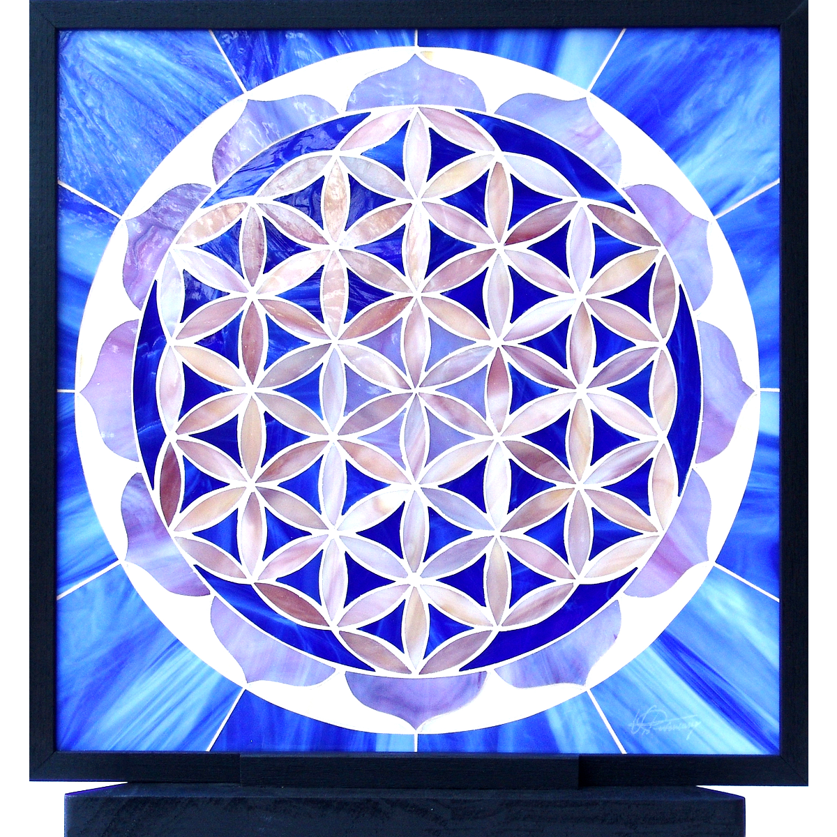 Mandala Fiore della Vita  Mosaici e Vetri d'Arte Provenzano