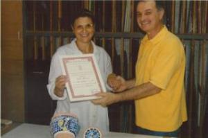 Consegna dell'attestato a Enzo Provenzano