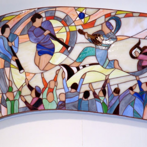 Quadro mosaico " Teatro musici".