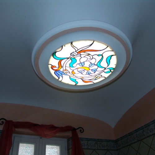 Lampada plafoniera floreale