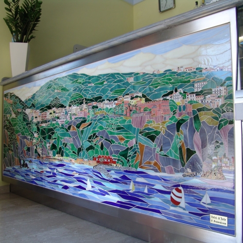 Paesaggio di Vico Equense (costiera Sorrentina) a mosaico misto