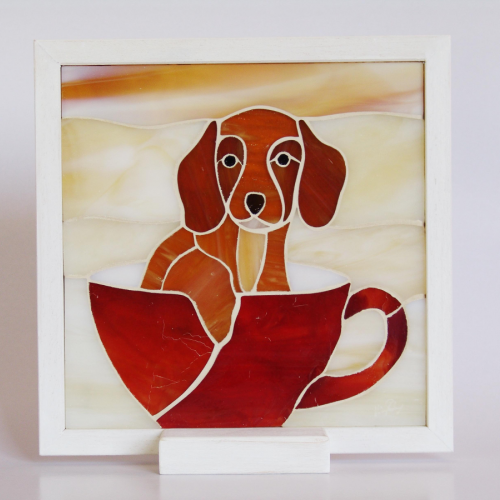 Cane,in vetro mosaico 