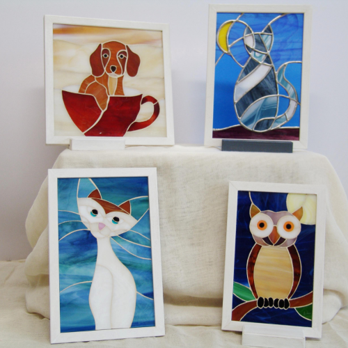 Quadri di amici animali, in vetro mosaico