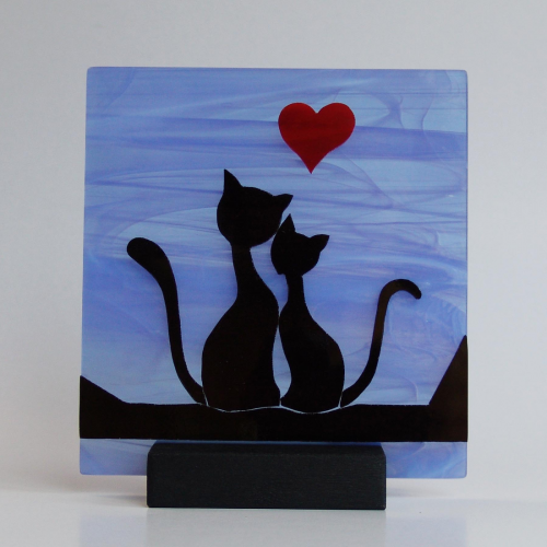 Gatti innamorati sul tetto