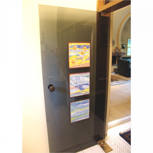 Mosaici moderni astratti per porta in vetro