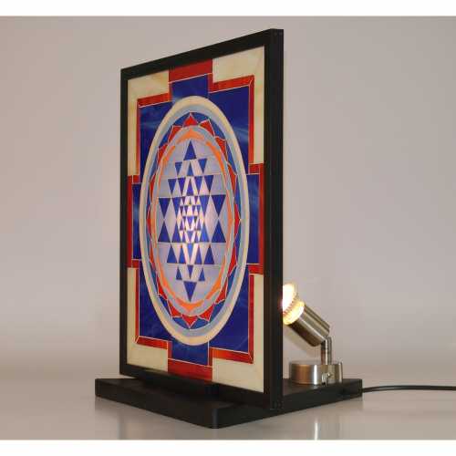 Lampada Sri Yantra a mosaico