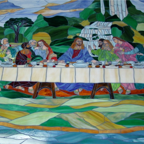 Ultima Cena, a mosaico in vetro
