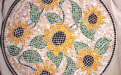 Base  tavolino in mosaico  girasoli 
