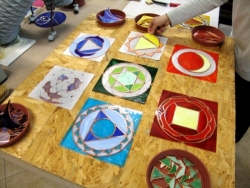 Realizzazione delle vetrate dei Chakra