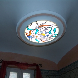 Lampada plafoniera floreale