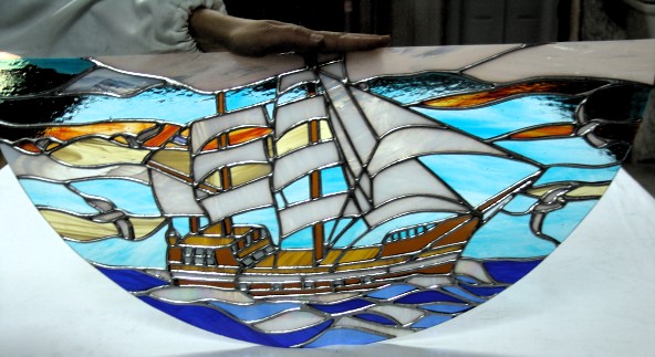 Vetrata artistica con elementi piccolissimi